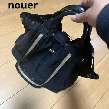 nouer 2way 백 블랙 브라운 바이컬러