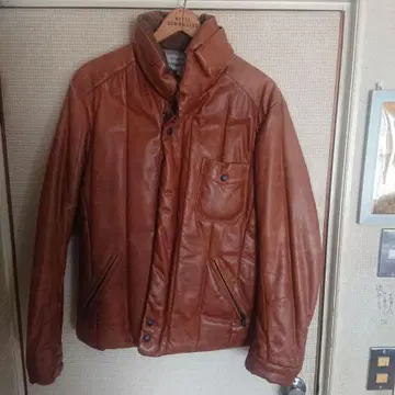 nonnative 브라운 가죽 다운 자켓