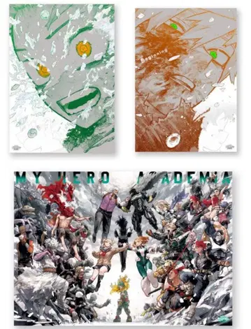 나의 히어로 아카데미아 히로아카 원화전 A2 B2 포스터 세트