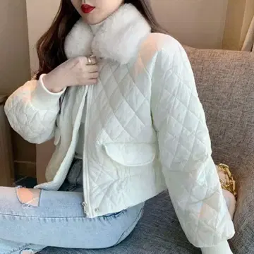 루슈포포 퍼 넥 퀼팅 자켓