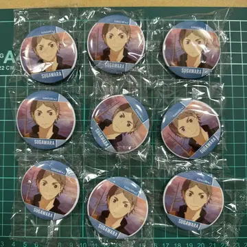 하이큐 가챠가챠 메모리얼 캔뱃지 스가와라 코시 9점