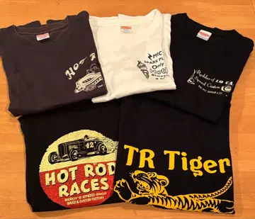 T셔츠 5장 묶음 판매 (핫 낚싯대 외)