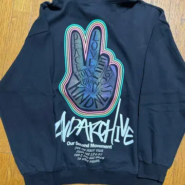 2nd ARCHIVE 피스 사인 후드티