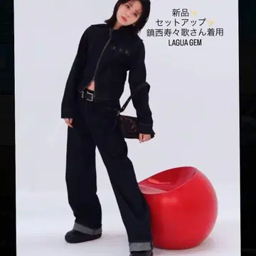 LAGUA GEM 네이비 데님 셋업