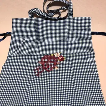 핑크하우스 깅엄 체크 폭 - 에코백.