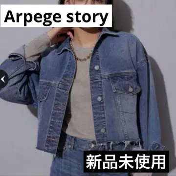 Arpege story 라이트 블루 크롭 데님 자켓
