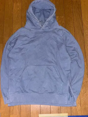 페이드 가공 HELLY HANSEN 라이트 블루 후드티 M