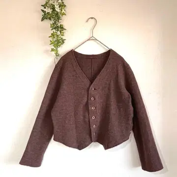 45R 포티파이브알 새상품급 울 융모 니트 가디건 일본제