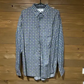 nortons 기하학 패턴 긴팔 셔츠