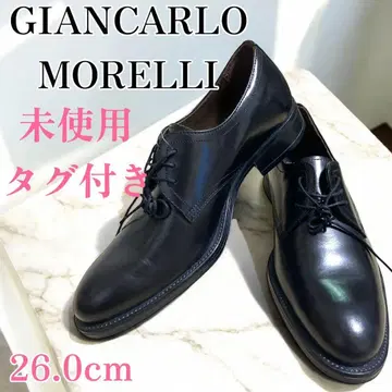 미사용 잔카를로 모렐리 더비 플레인 비즈니스 슈즈