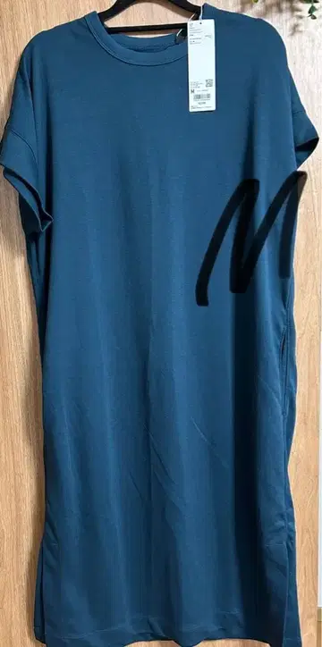 유니클로 U 에어리즘 코튼 벨티드 원피스 445139 M 사이즈