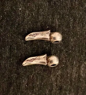 고로즈 실버 이글 헤드 비즈 2개 세트 새상품급