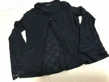 잉게보그 레이스 사양 블라우스 블랙 일본제