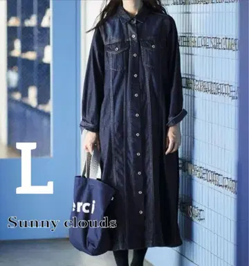 써니클라우드 L 펠리시모 데님 자켓 피스 데님 원피스 셔츠 원피스