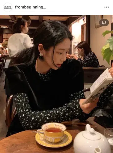 [ from beginning ] 벨벳 원피스 + 꽃무늬 이너