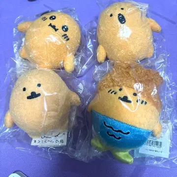 농담곰 두더지 크로켓 봉제 인형 생선 4개 세트