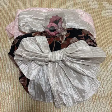 꽃무늬 유카타 오비 세트 꽃 장식 포함
