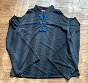 ACDC RAG 어깨 트임 차이나 탑 (블루) 코스프레용