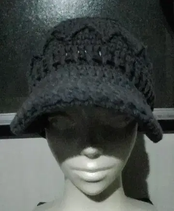 elope 다크 그레이 니트 캡 챙 부착