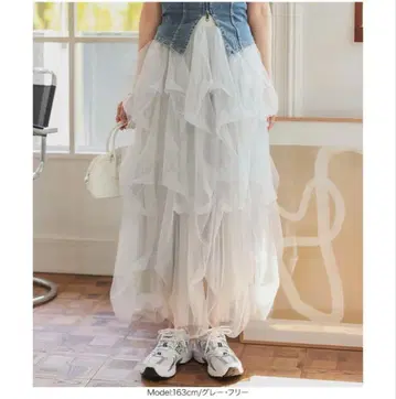 샤샤 스커트 그레이 프리 미사용 새상품