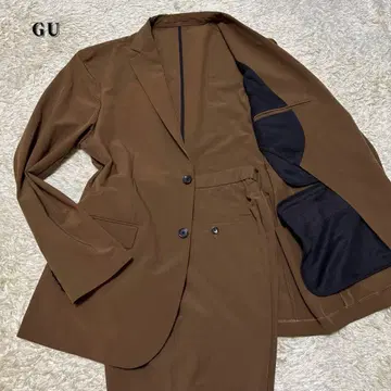 [ 빅 사이즈 새상품급 ] GU 캐주얼 수트 앤컨 브라운 2버튼 XL