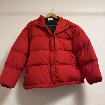 로리즈팜 후드 부착 레드 다운 자켓 F 빨간색 다운