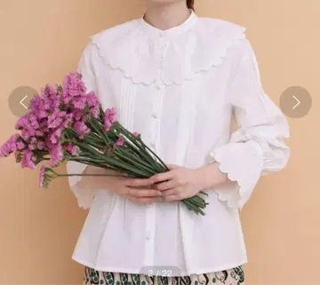 peupres 체리 자수 블라우스