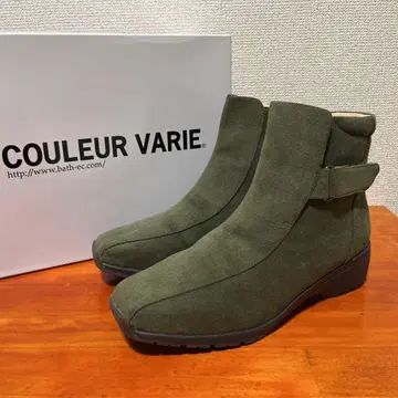 새상품급 크롤 발리에 부츠 그린 기모 소재 23cm M 사이즈