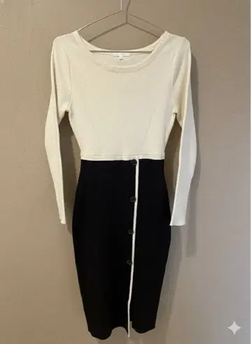 rienda 니트 원피스 화이트/블랙