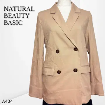 내추럴 뷰티 베이직 더블 버튼 자켓 베이지 M 사이즈