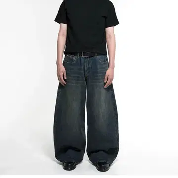 asapmode Washed Blue Super Baggy Jeans M