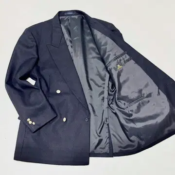 새상품급 FAVORED 네이비 자켓 빅 사이즈 골드 버튼 더블 고급