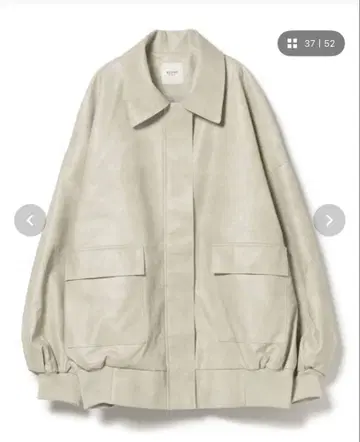 BEAMS HEART 인조 가죽 블루종