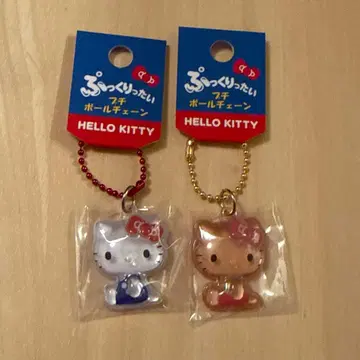 통통한 푸치 볼체인 헬로키티 스트랩 2개 세트