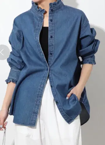 JOURNAL STANDARD relume 데님 프릴 셔츠