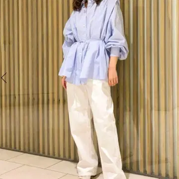 BACCA 보일 시어서커 개더 블라우스