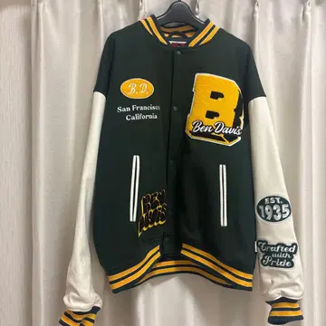 Ben Davis 바시티 자켓 그린/화이트 1935년 설립