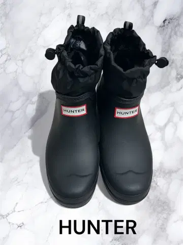 새상품급 HUNTER 방수 숏부츠 블랙
