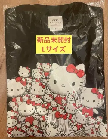 이토 준지 x 산리오 캐릭터즈 러기드 T셔츠 갸루 토미에 x 헬로키티