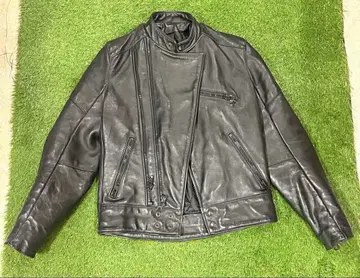 VANSON 세미 더블 라이더 자켓 올 블랙