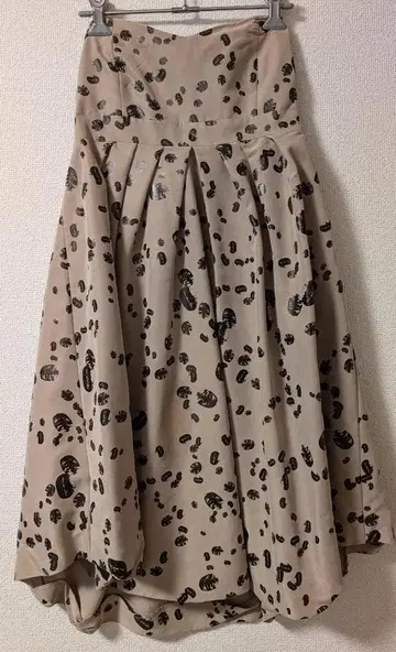 커피콩 프린트 슬리브리스 원피스