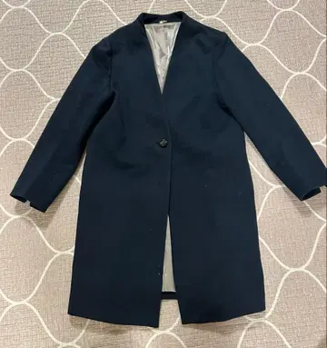 ROPE 여성용 노카라 코트 size 34 네이비