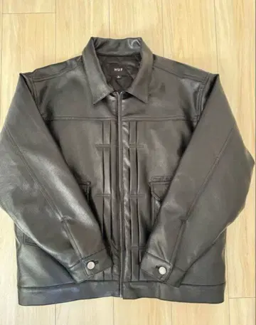 [ HUF ] FRESHIES TRUCKER 가죽 자켓