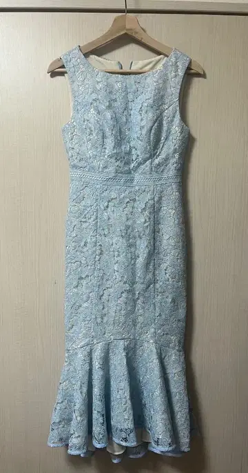 스카이블루 머메이드 드레스