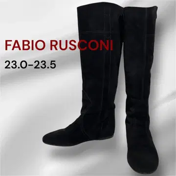 새상품급 FABIO RUSCONI 파비오 루스코니 블랙 스웨이드 롱 부츠