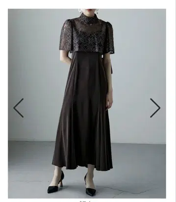 포멀 원피스 드레스 브라운 베이지 3WAY