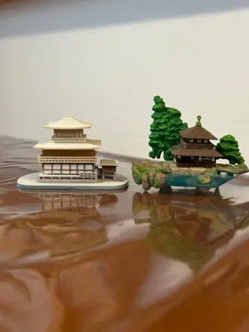 THE 교토 피규어 기념품 가챠가챠 금각사 은각사 세트