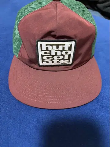 huf 로고 패치 캡 버건디/그린