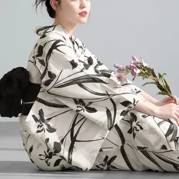 유카타 2점 세트 (유카타 + 헤코 오비)