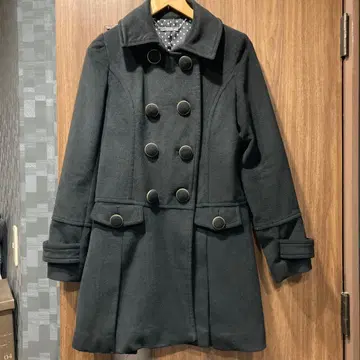 SIMPLE BEAUTY BASIC 아베일 더블 브레스트 코트 A라인